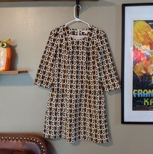 Boden Heartland Squirrel Print Dress